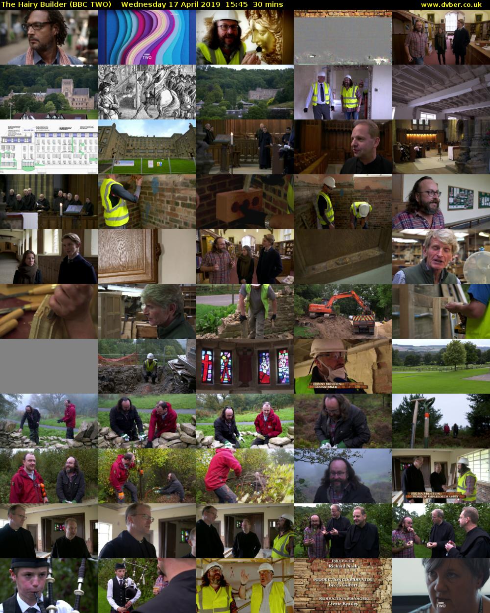 The Hairy Builder (BBC TWO) Wednesday 17 April 2019 15:45 - 16:15
