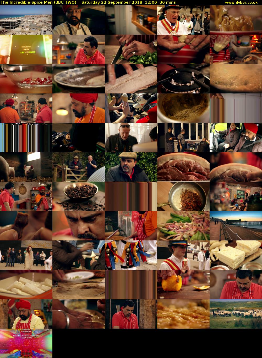 The Incredible Spice Men (BBC TWO) Saturday 22 September 2018 12:00 - 12:30