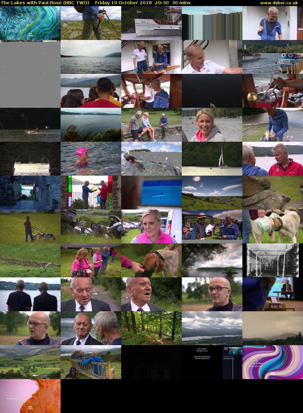 The Lakes with Paul Rose (BBC TWO) Friday 19 October 2018 20:30 - 21:00