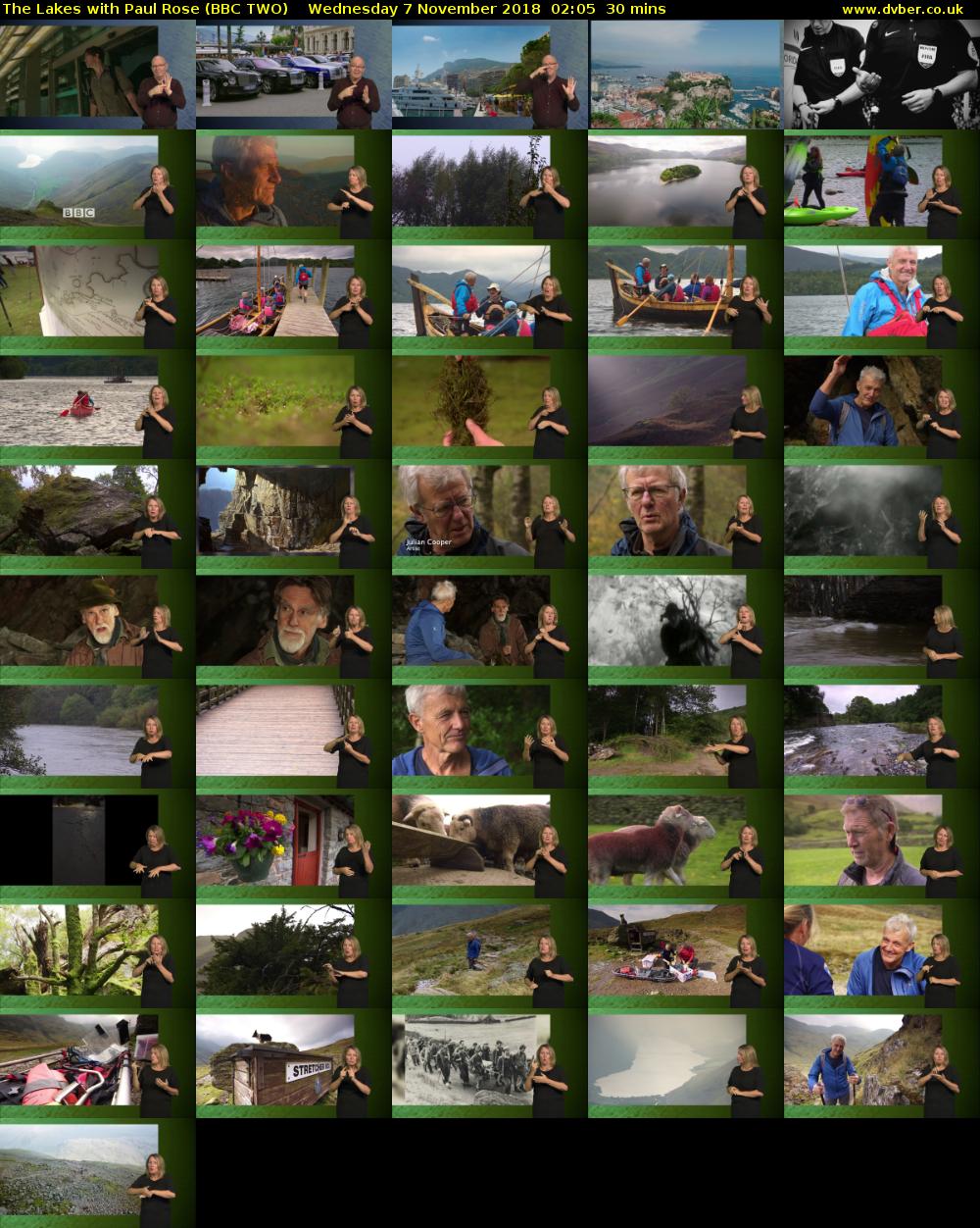 The Lakes with Paul Rose (BBC TWO) Wednesday 7 November 2018 02:05 - 02:35