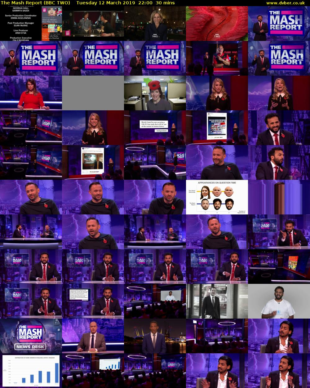 The Mash Report (BBC TWO) Tuesday 12 March 2019 22:00 - 22:30
