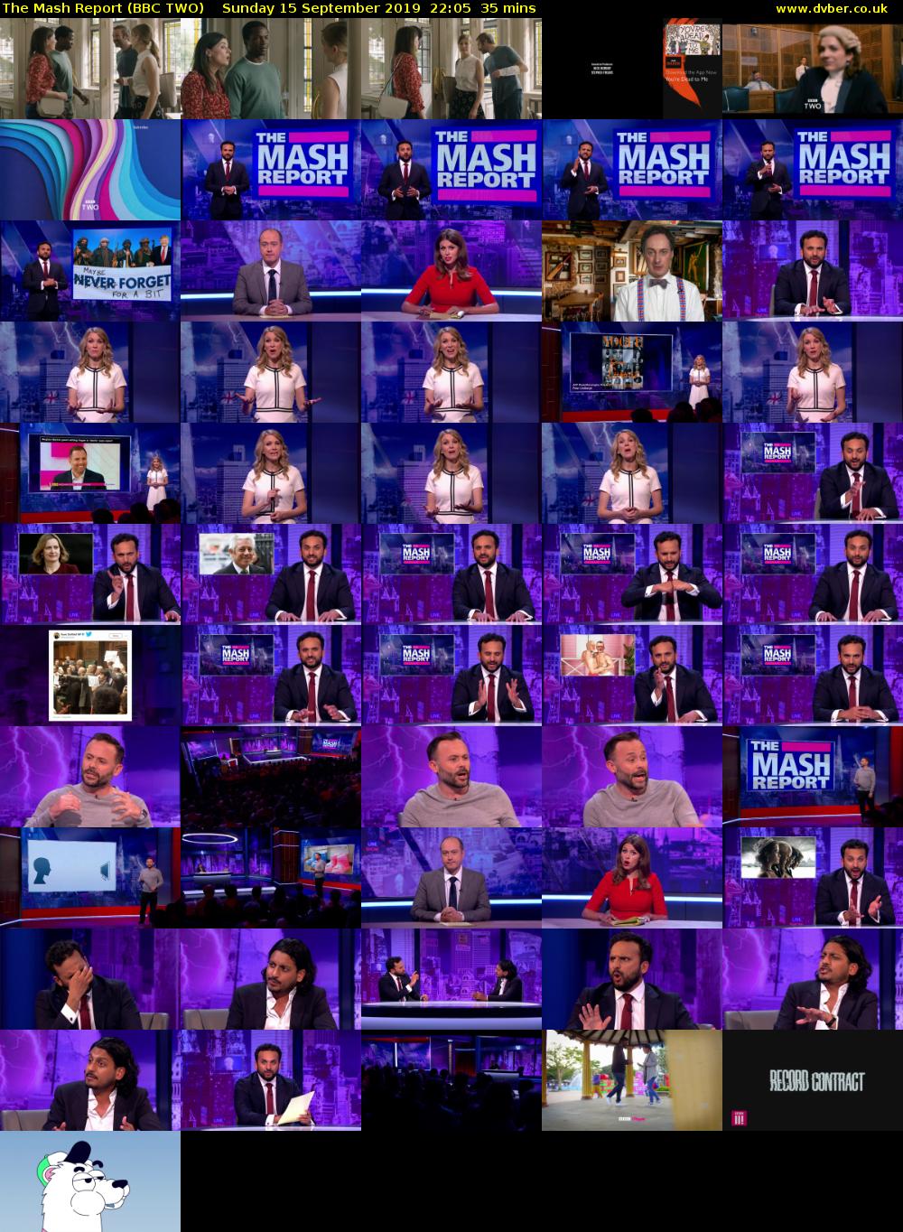 The Mash Report (BBC TWO) Sunday 15 September 2019 22:05 - 22:40