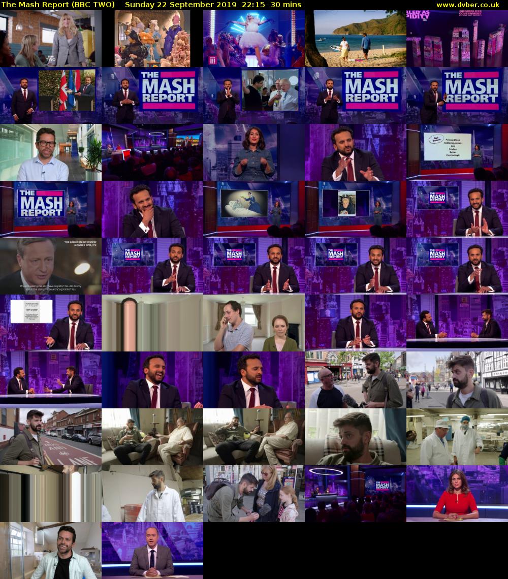 The Mash Report (BBC TWO) Sunday 22 September 2019 22:15 - 22:45
