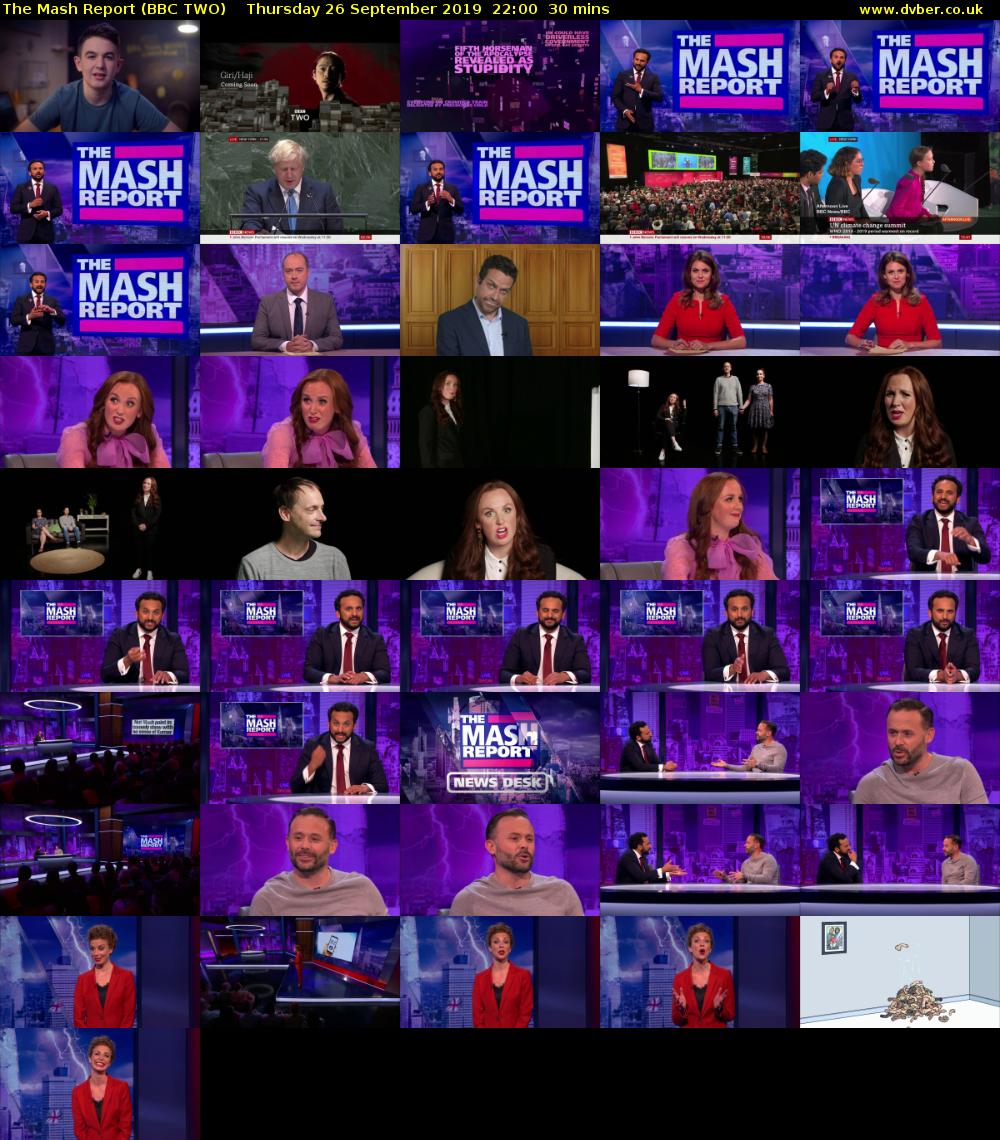 The Mash Report (BBC TWO) Thursday 26 September 2019 22:00 - 22:30