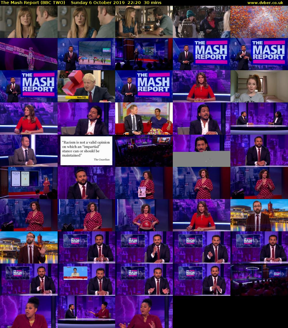 The Mash Report (BBC TWO) Sunday 6 October 2019 22:20 - 22:50