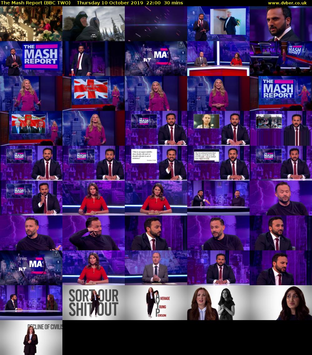 The Mash Report (BBC TWO) Thursday 10 October 2019 22:00 - 22:30
