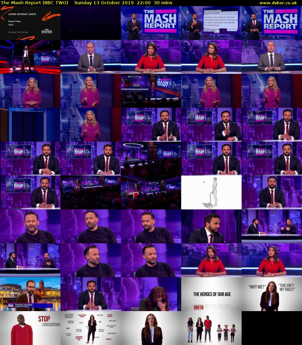 The Mash Report (BBC TWO) Sunday 13 October 2019 22:00 - 22:30
