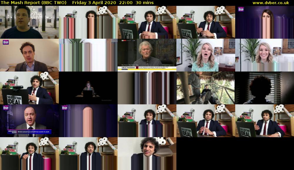 The Mash Report (BBC TWO) Friday 3 April 2020 22:00 - 22:30