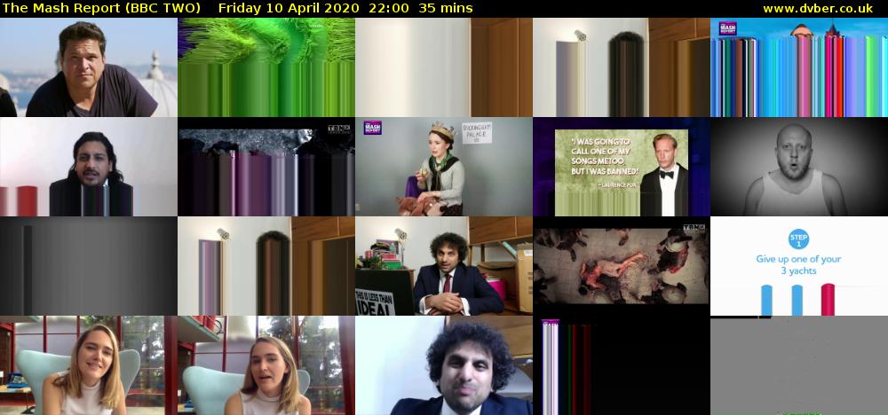 The Mash Report (BBC TWO) Friday 10 April 2020 22:00 - 22:35