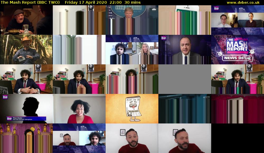The Mash Report (BBC TWO) Friday 17 April 2020 22:00 - 22:30