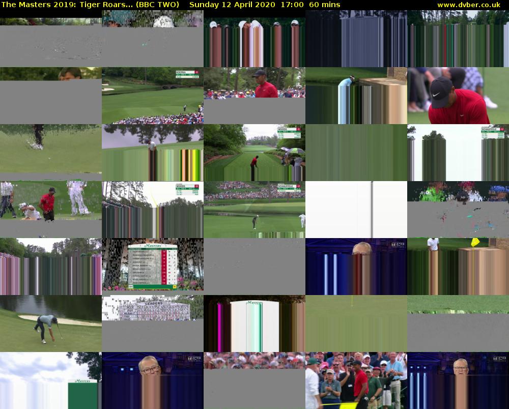 The Masters 2019: Tiger Roars... (BBC TWO) Sunday 12 April 2020 17:00 - 18:00