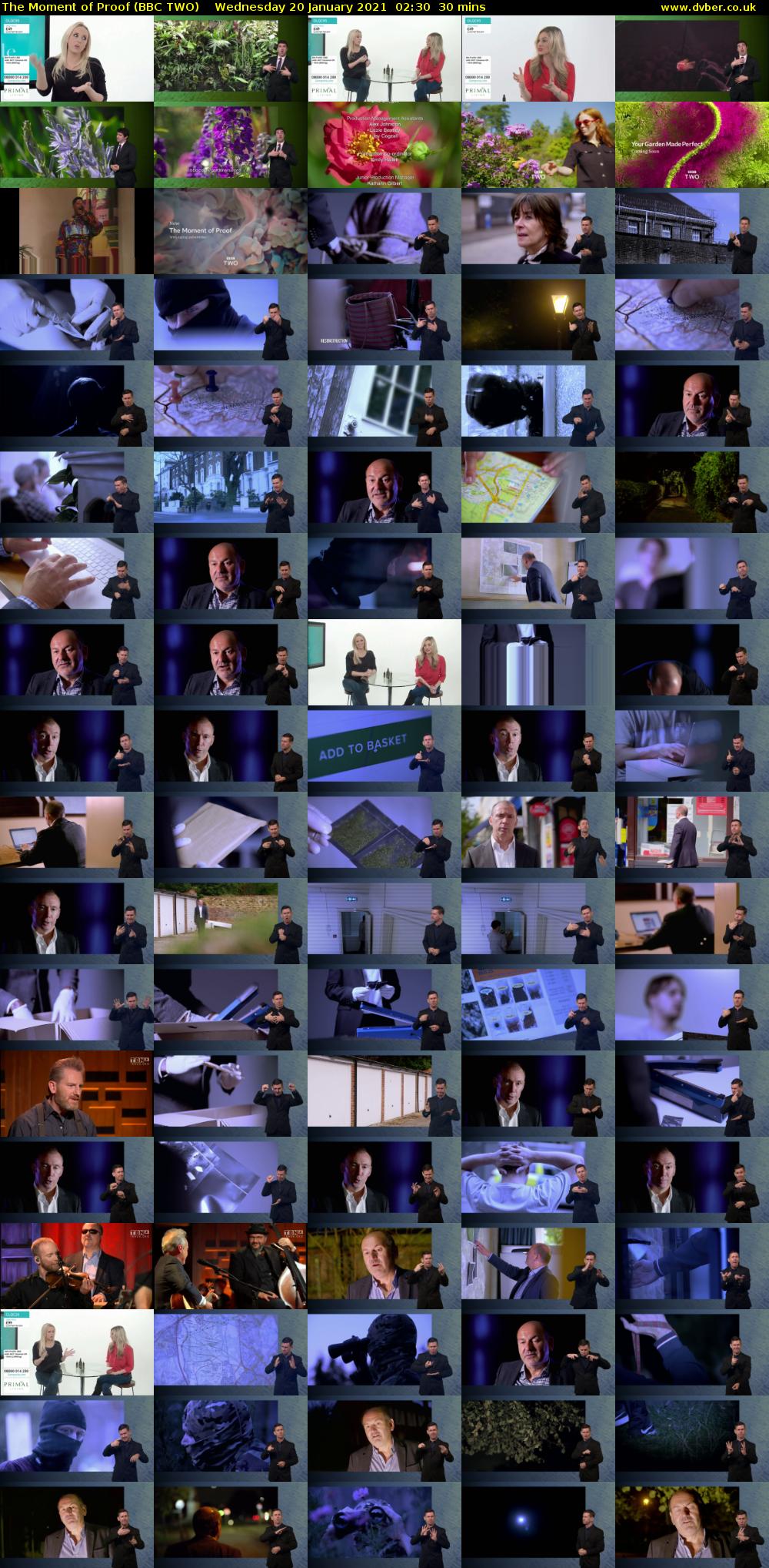 The Moment of Proof (BBC TWO) Wednesday 20 January 2021 02:30 - 03:00