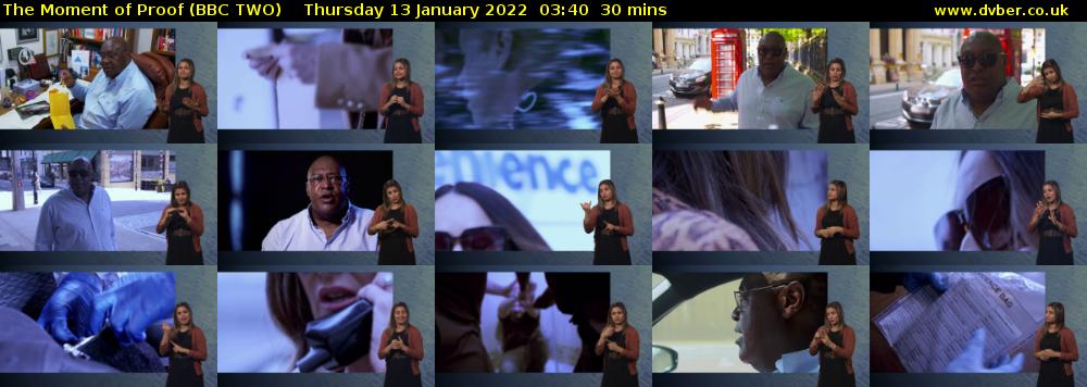 The Moment of Proof (BBC TWO) Thursday 13 January 2022 03:40 - 04:10