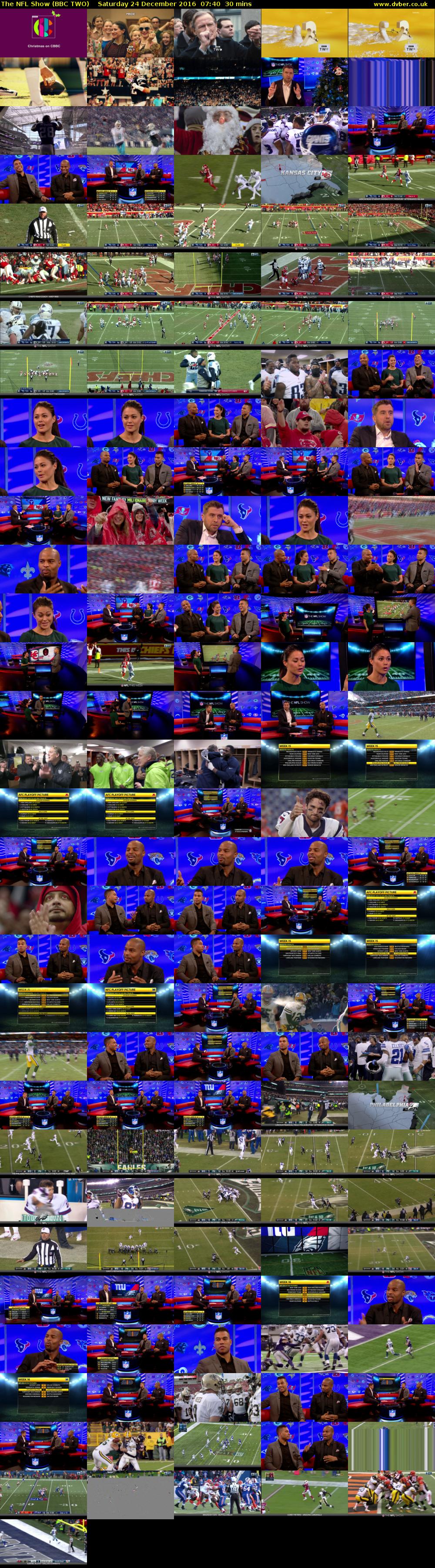 The NFL Show (BBC TWO) Saturday 24 December 2016 07:40 - 08:10