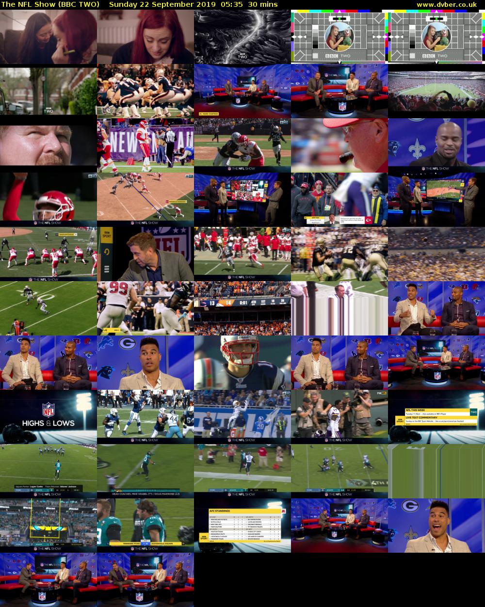 The NFL Show (BBC TWO) Sunday 22 September 2019 05:35 - 06:05