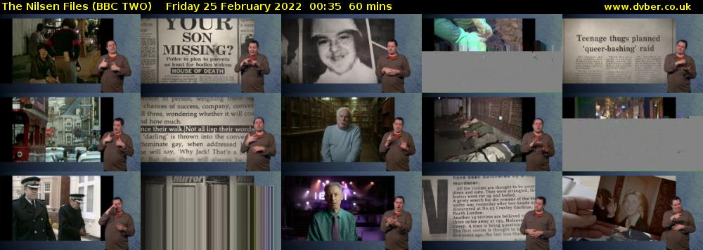 The Nilsen Files (BBC TWO) Friday 25 February 2022 00:35 - 01:35