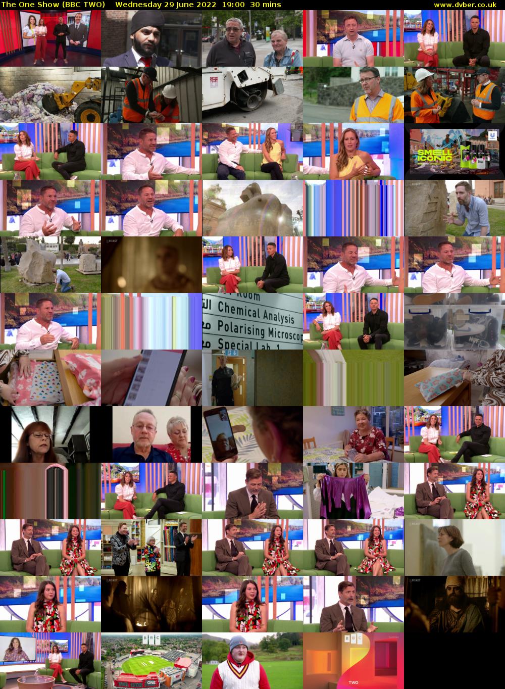 The One Show (BBC TWO) Wednesday 29 June 2022 19:00 - 19:30