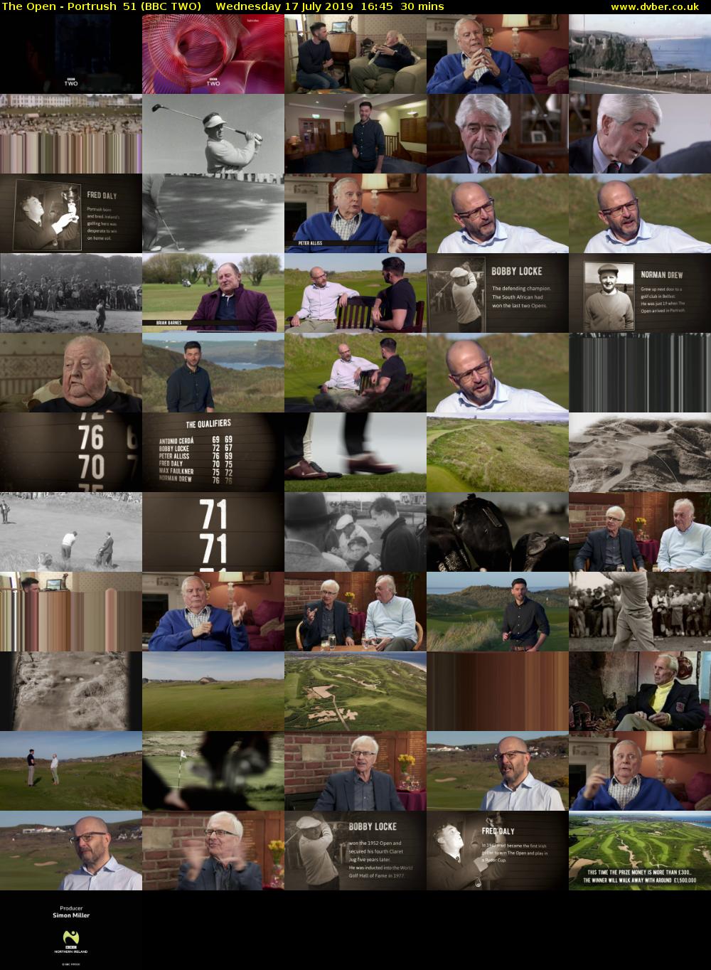 The Open - Portrush 51 (BBC TWO) Wednesday 17 July 2019 16:45 - 17:15