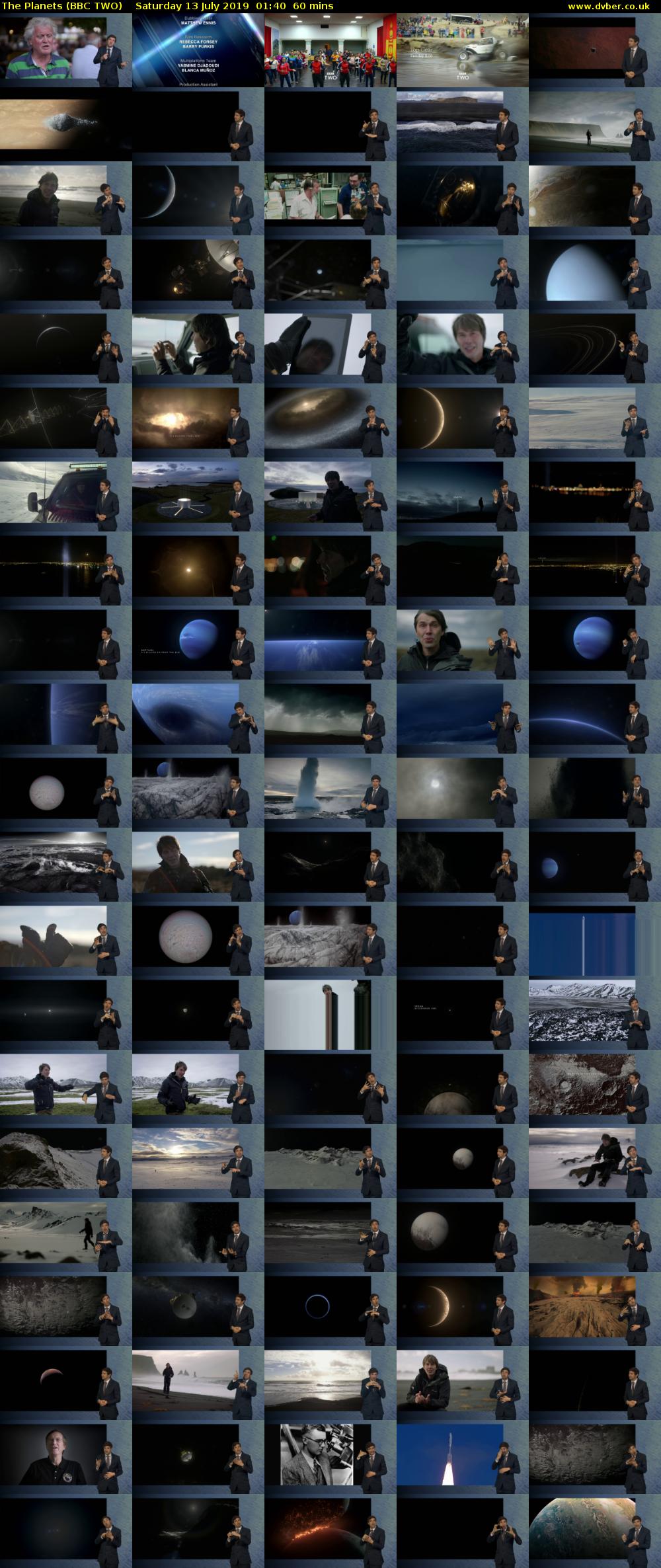 The Planets (BBC TWO) Saturday 13 July 2019 01:40 - 02:40