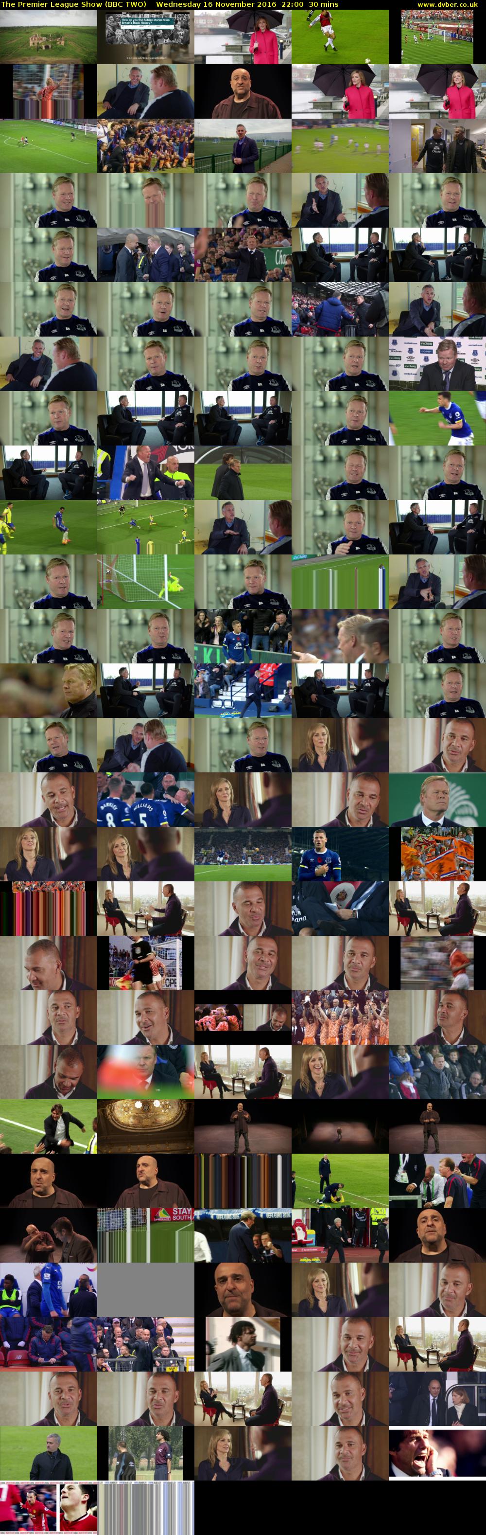 The Premier League Show (BBC TWO) Wednesday 16 November 2016 22:00 - 22:30