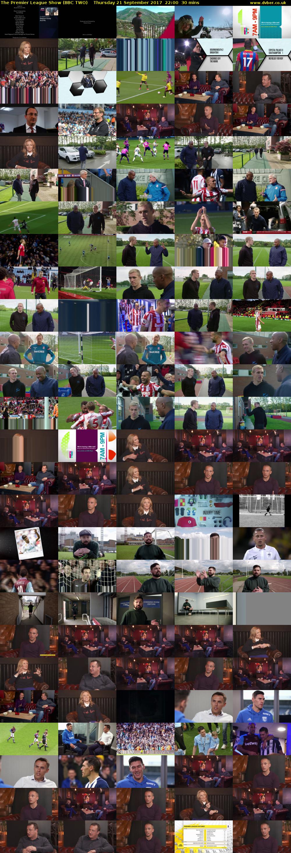 The Premier League Show (BBC TWO) Thursday 21 September 2017 22:00 - 22:30