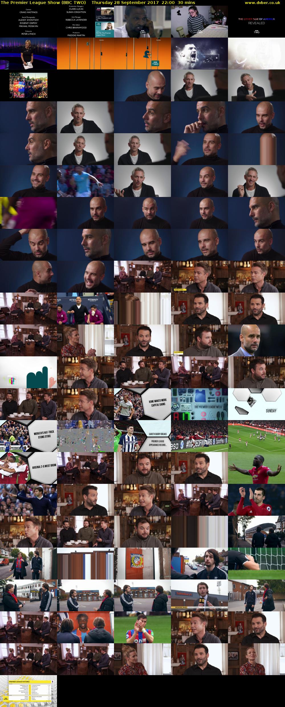 The Premier League Show (BBC TWO) Thursday 28 September 2017 22:00 - 22:30