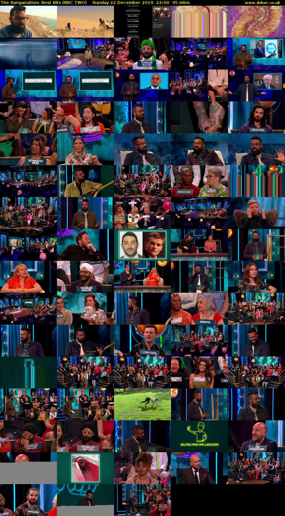 The Ranganation: Best Bits (BBC TWO) Sunday 22 December 2019 22:00 - 22:45