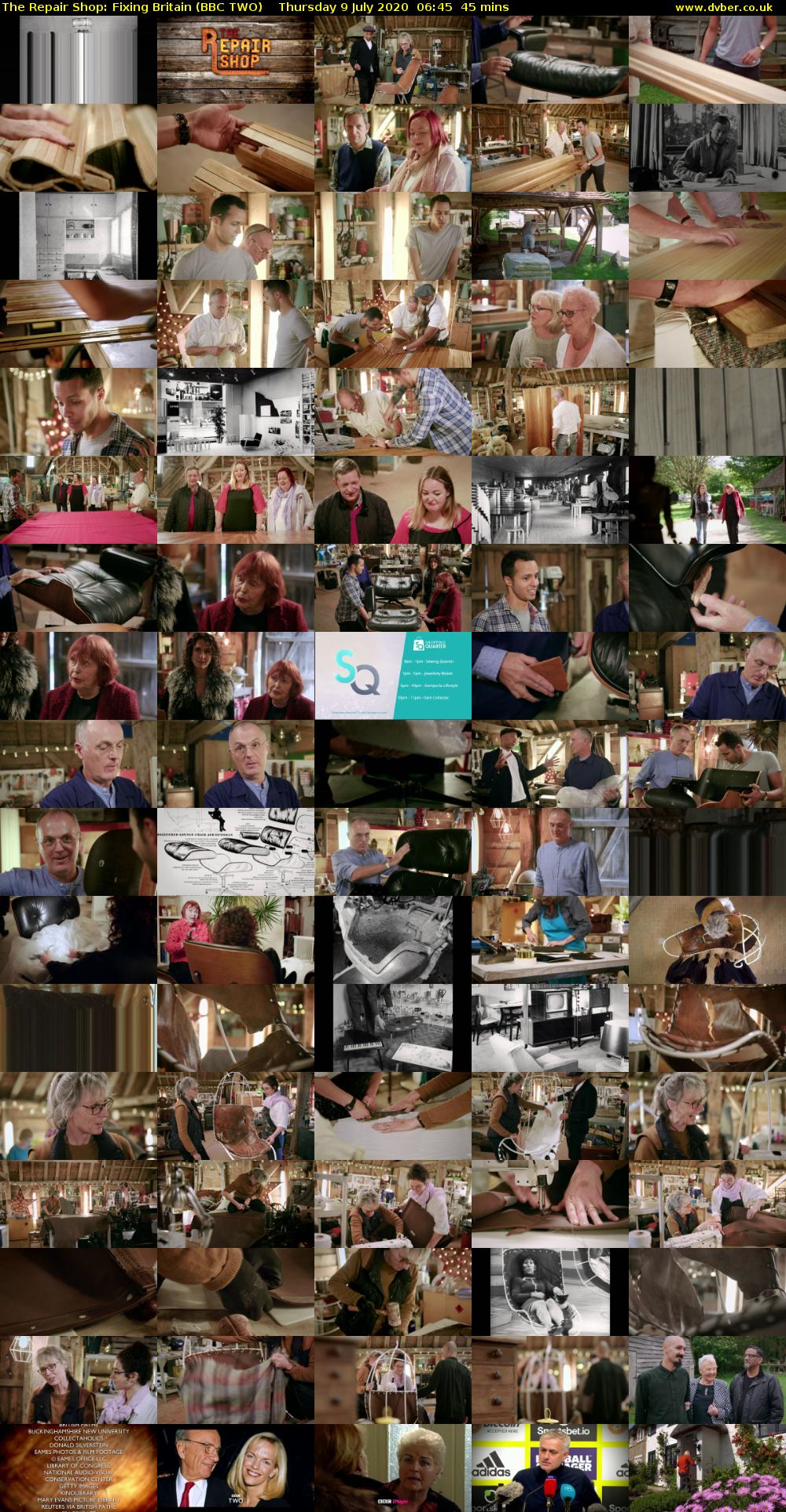 The Repair Shop: Fixing Britain (BBC TWO) Thursday 9 July 2020 06:45 - 07:30