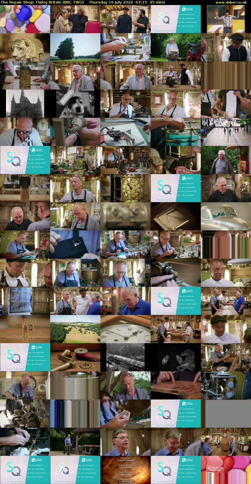 The Repair Shop: Fixing Britain (BBC TWO) Thursday 16 July 2020 07:15 - 08:00