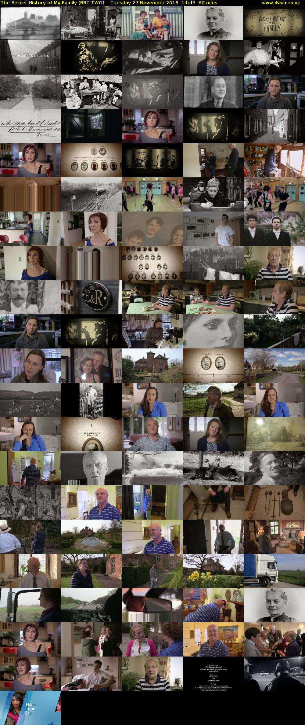 The Secret History of My Family (BBC TWO) Tuesday 27 November 2018 14:45 - 15:45