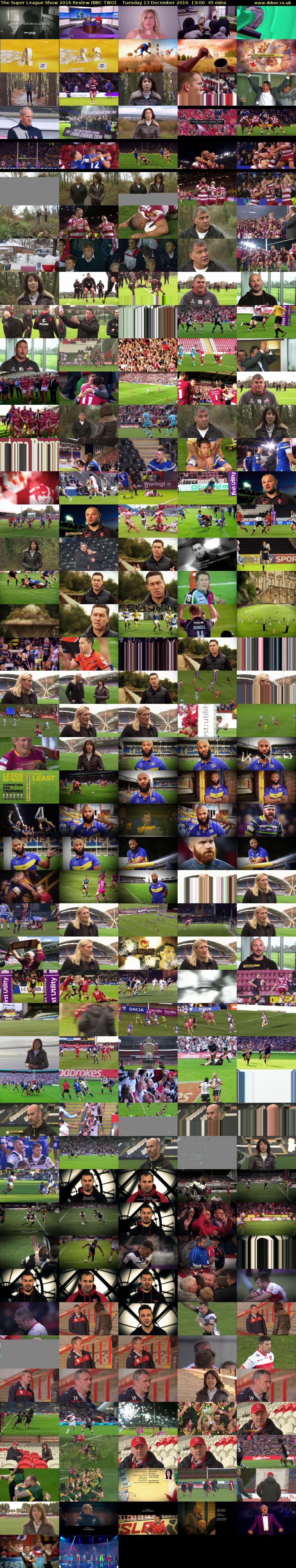 The Super League Show 2016 Review (BBC TWO) Tuesday 13 December 2016 13:00 - 13:45