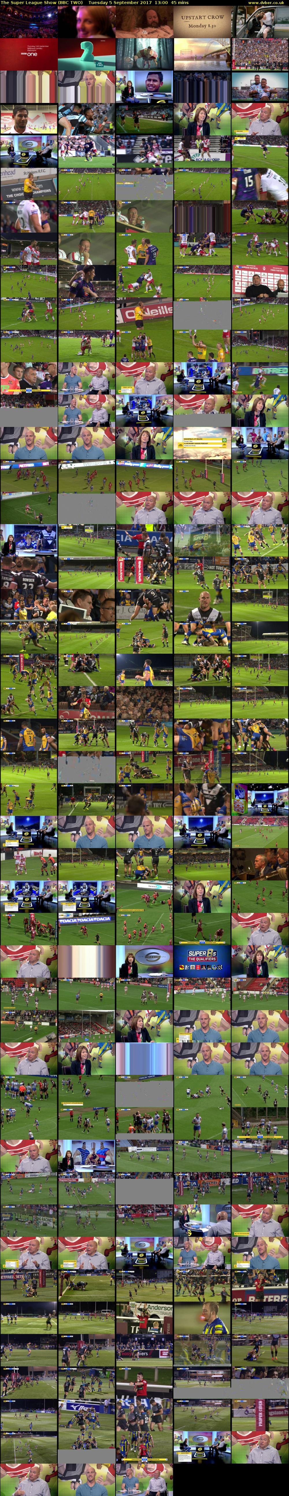 The Super League Show (BBC TWO) Tuesday 5 September 2017 13:00 - 13:45