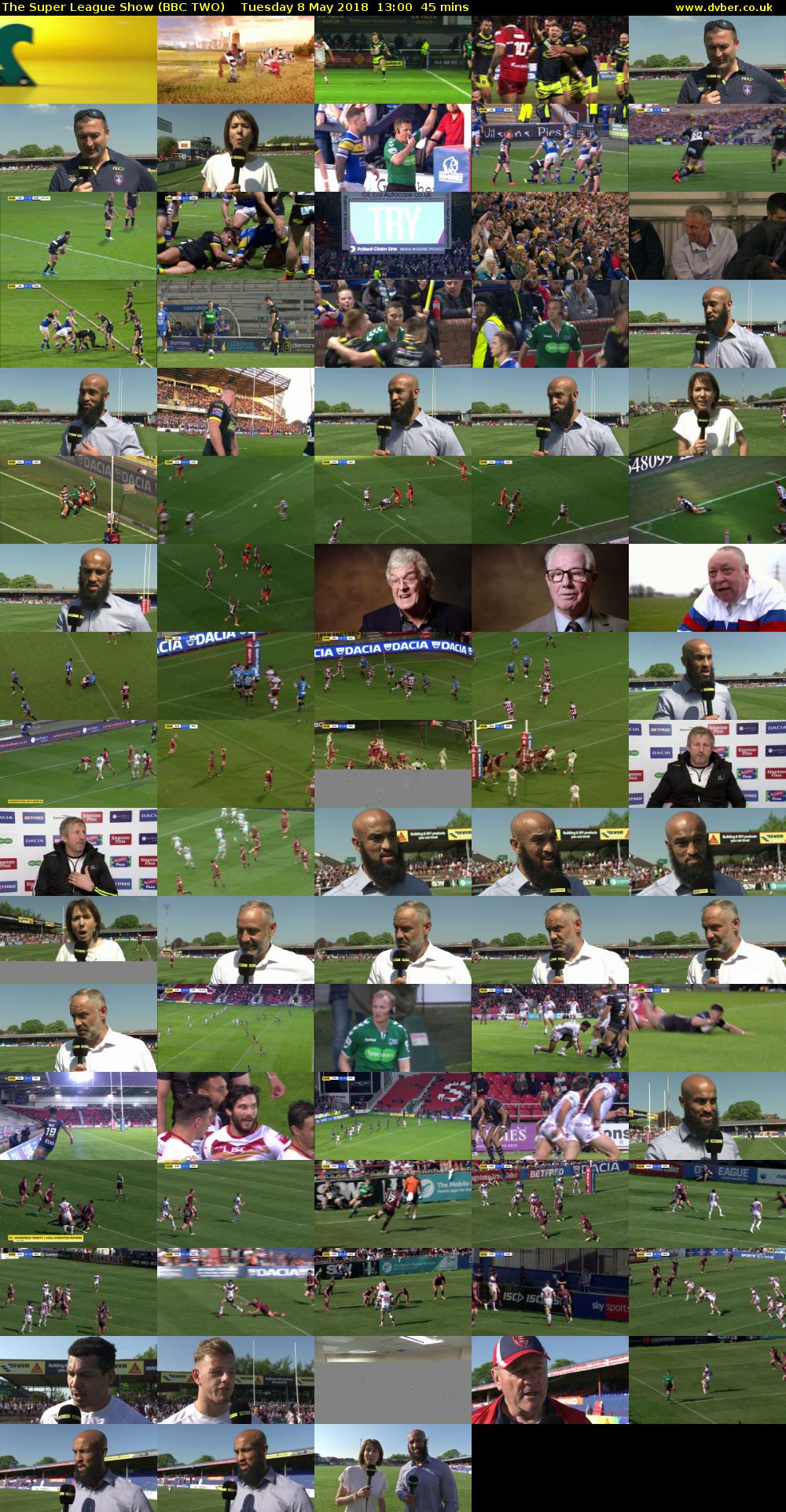 The Super League Show (BBC TWO) Tuesday 8 May 2018 13:00 - 13:45