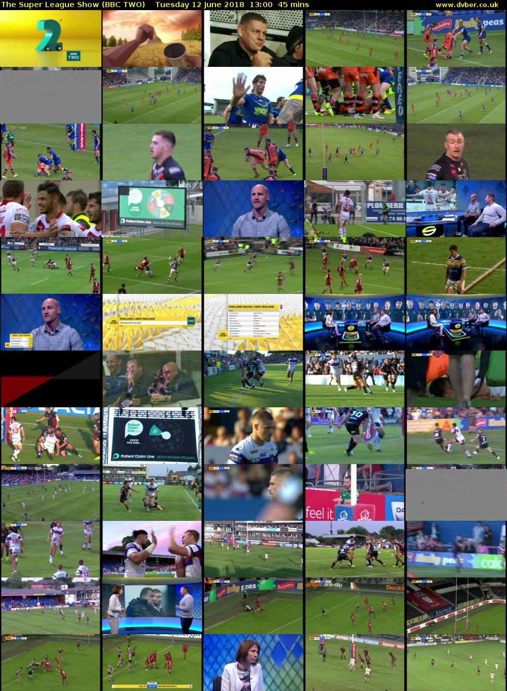 The Super League Show (BBC TWO) Tuesday 12 June 2018 13:00 - 13:45