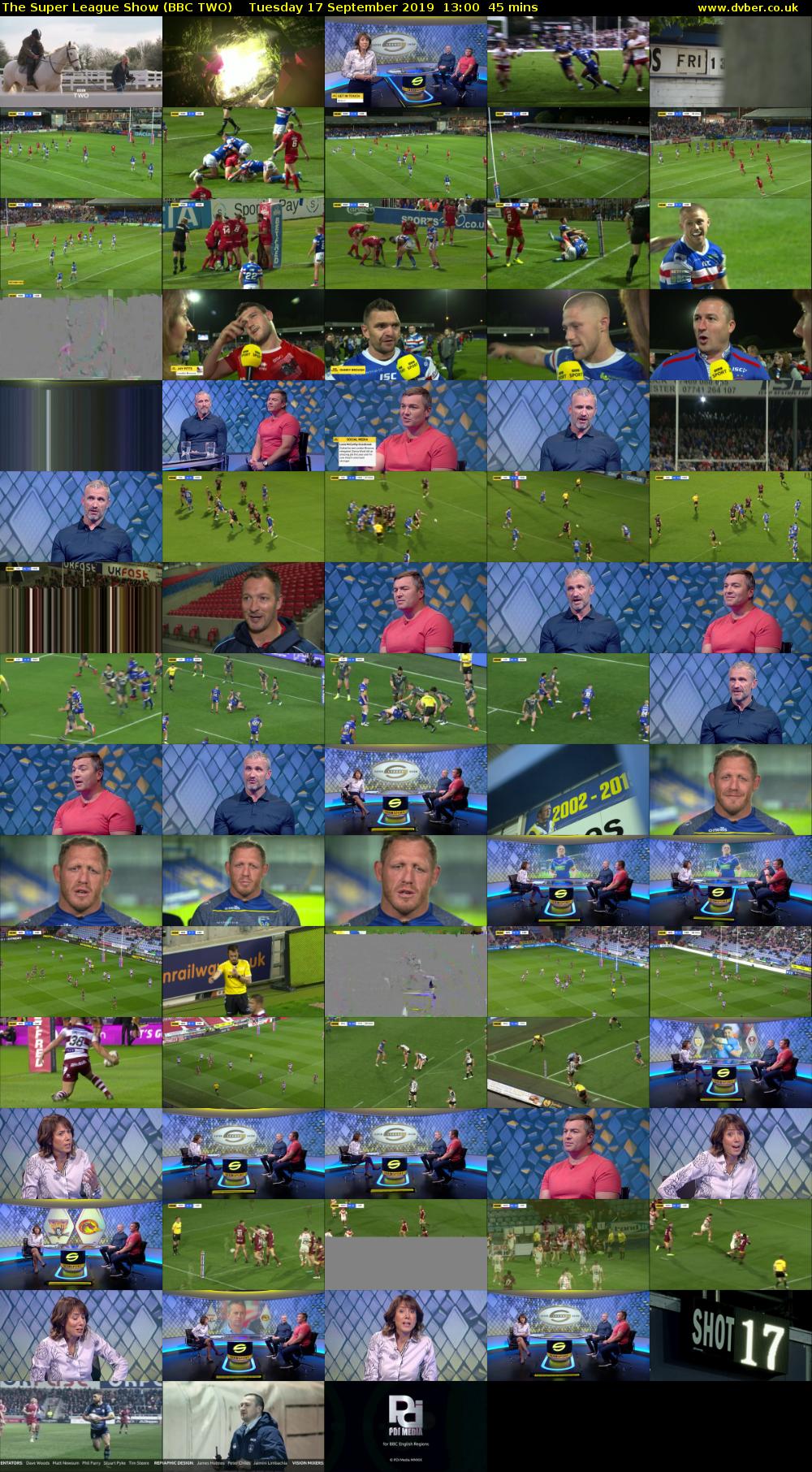 The Super League Show (BBC TWO) Tuesday 17 September 2019 13:00 - 13:45