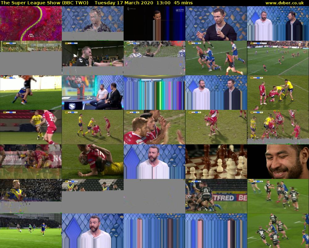 The Super League Show (BBC TWO) Tuesday 17 March 2020 13:00 - 13:45