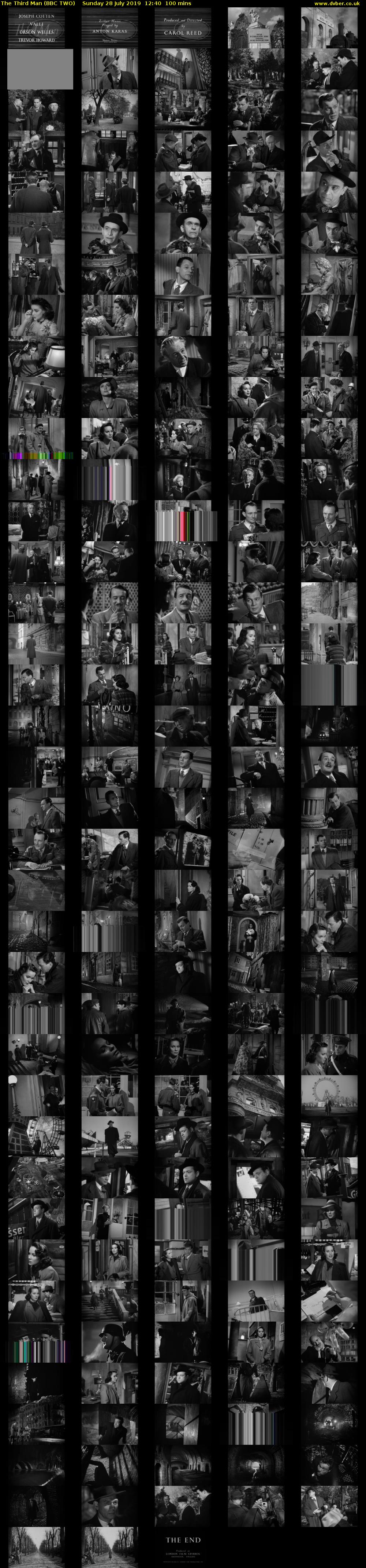 The Third Man (BBC TWO) Sunday 28 July 2019 12:40 - 14:20