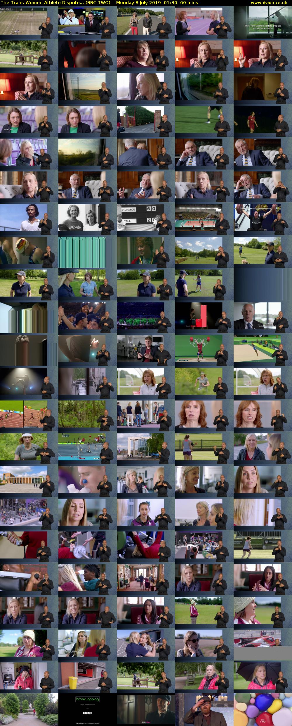 The Trans Women Athlete Dispute... (BBC TWO) Monday 8 July 2019 01:30 - 02:30
