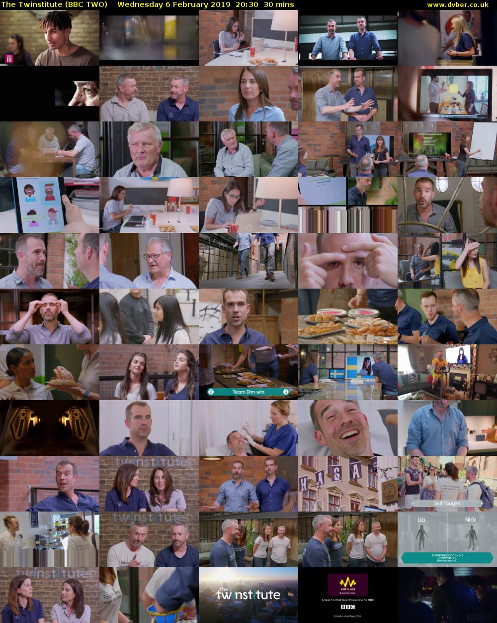 The Twinstitute (BBC TWO) Wednesday 6 February 2019 20:30 - 21:00