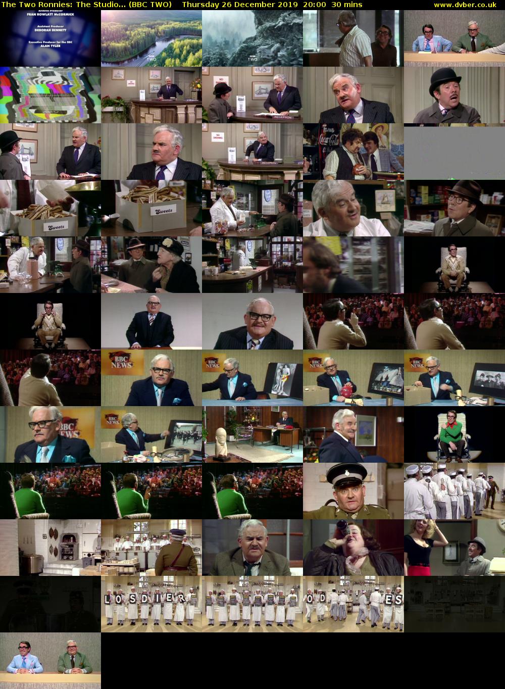 The Two Ronnies: The Studio... (BBC TWO) Thursday 26 December 2019 20:00 - 20:30