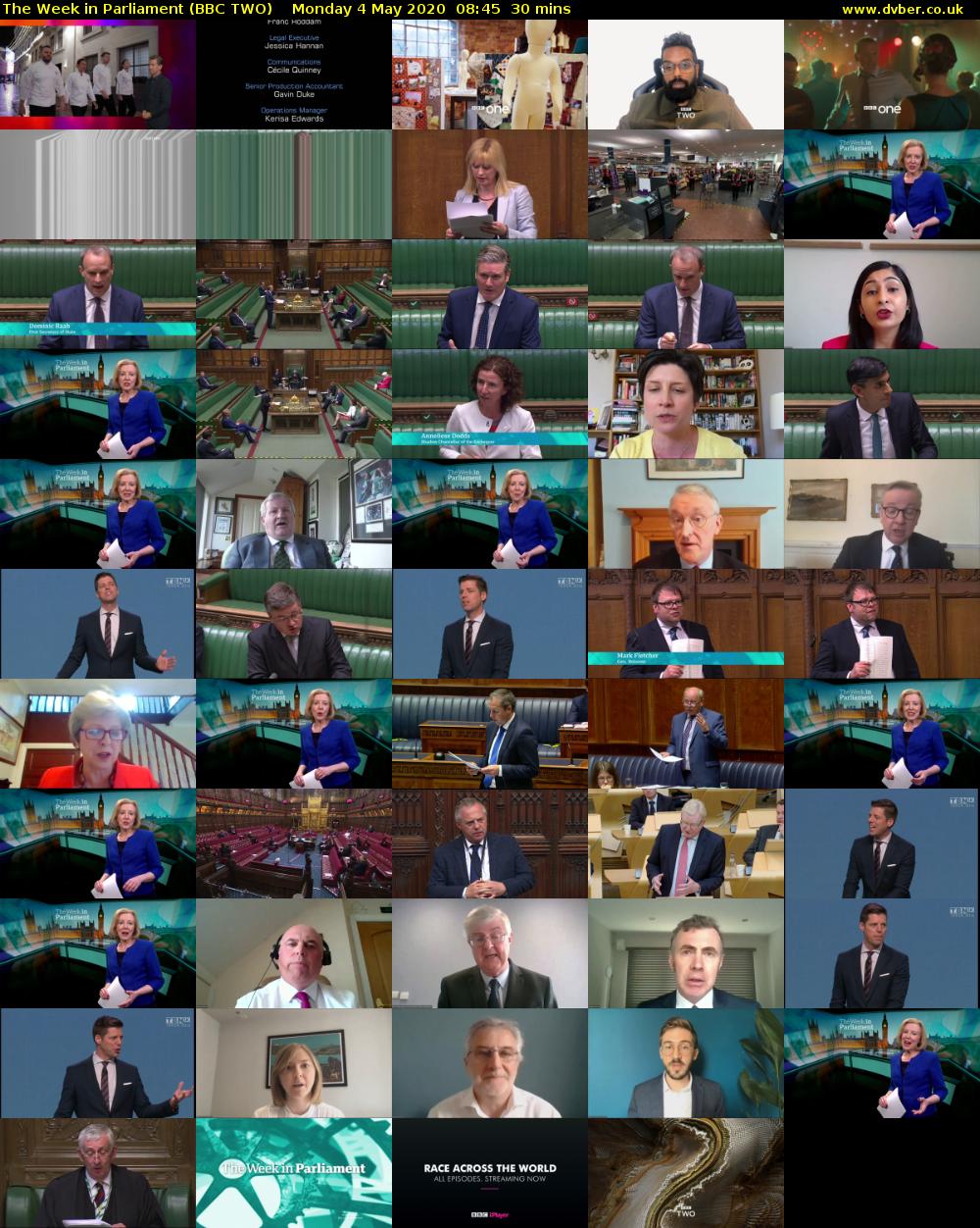 The Week in Parliament (BBC TWO) Monday 4 May 2020 08:45 - 09:15
