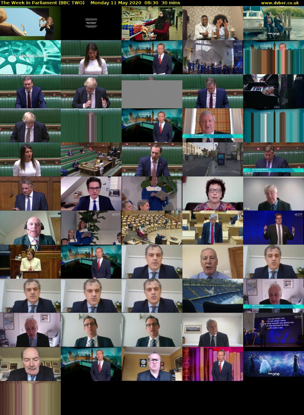The Week in Parliament (BBC TWO) Monday 11 May 2020 08:30 - 09:00