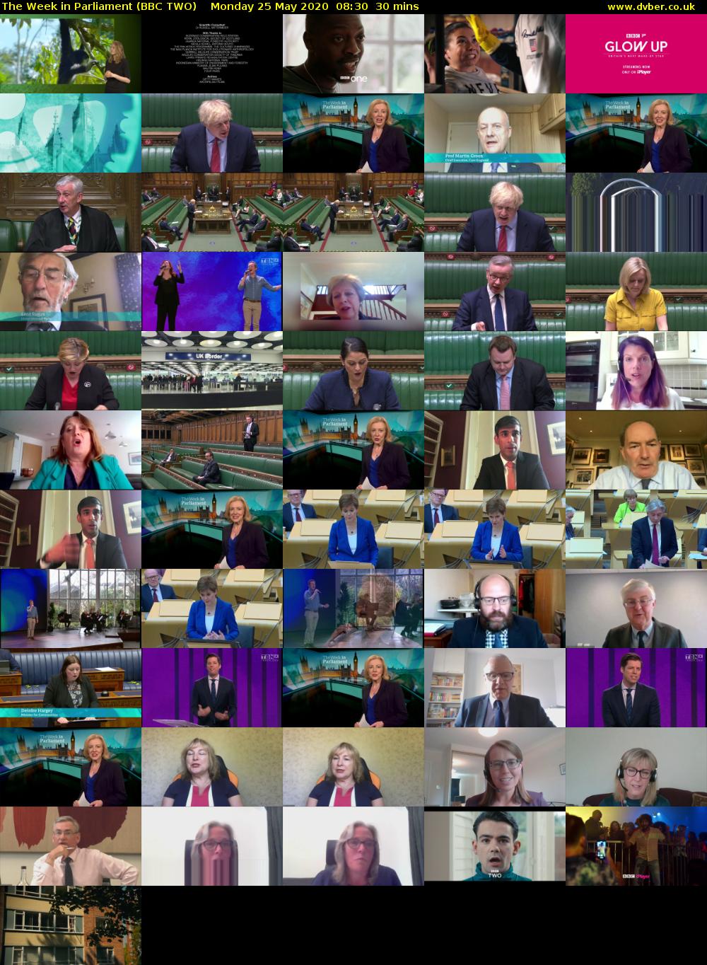 The Week in Parliament (BBC TWO) Monday 25 May 2020 08:30 - 09:00