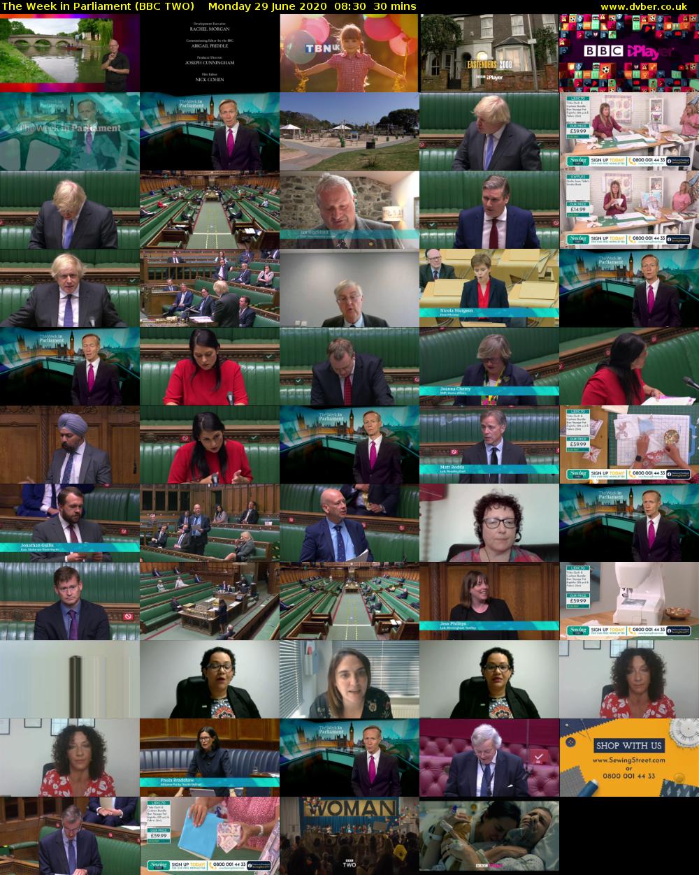 The Week in Parliament (BBC TWO) Monday 29 June 2020 08:30 - 09:00
