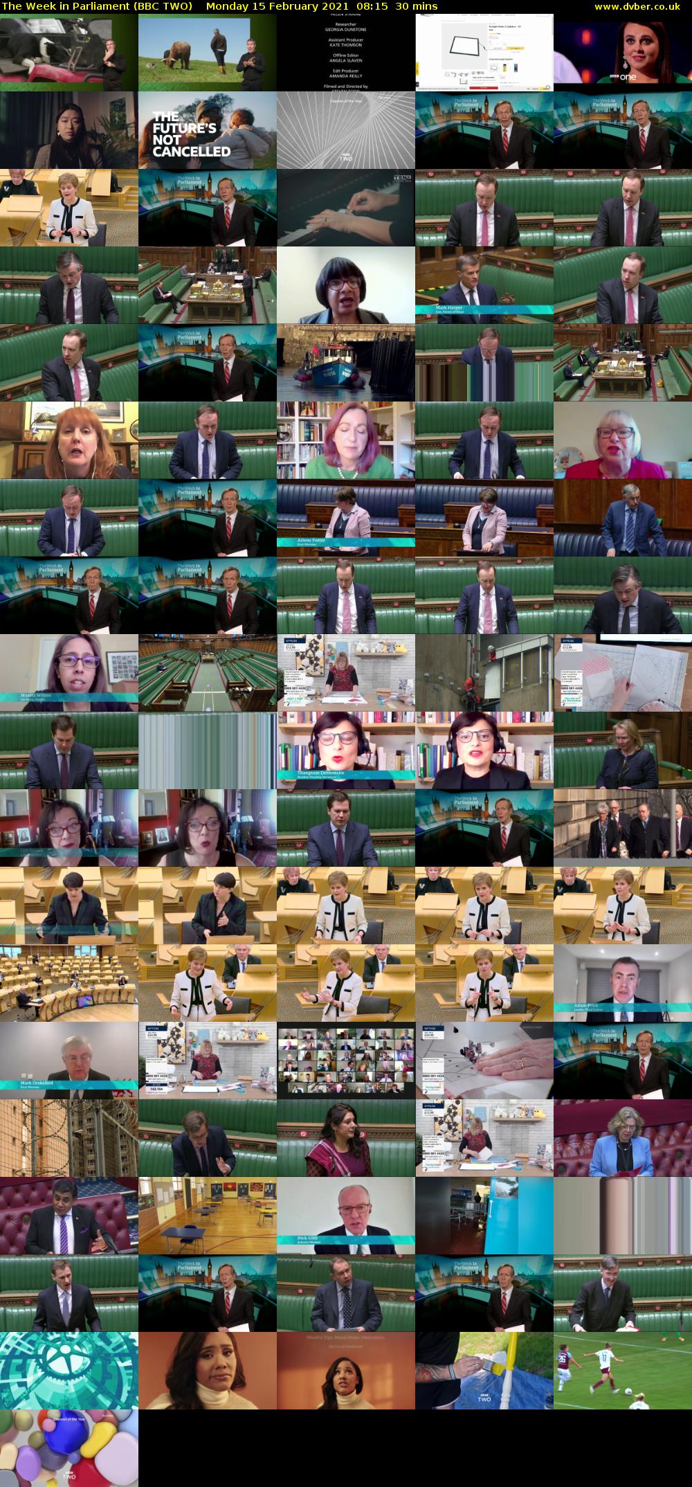 The Week in Parliament (BBC TWO) Monday 15 February 2021 08:15 - 08:45