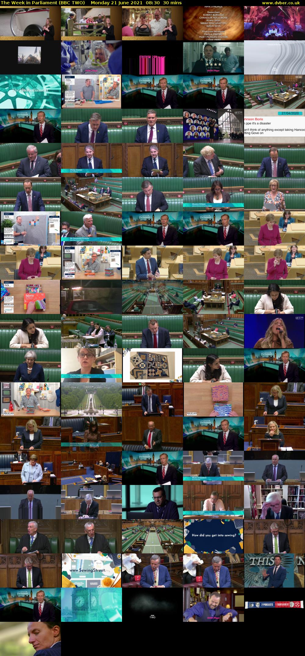 The Week in Parliament (BBC TWO) Monday 21 June 2021 08:30 - 09:00