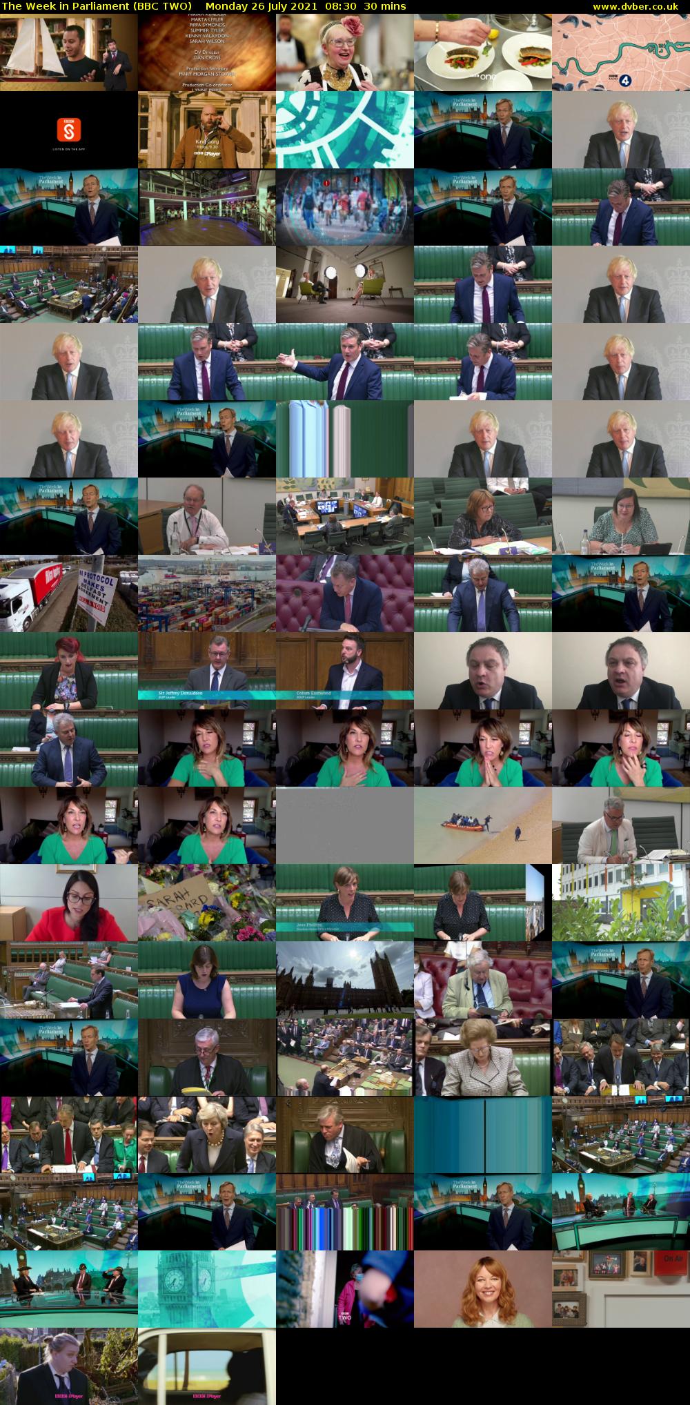The Week in Parliament (BBC TWO) Monday 26 July 2021 08:30 - 09:00
