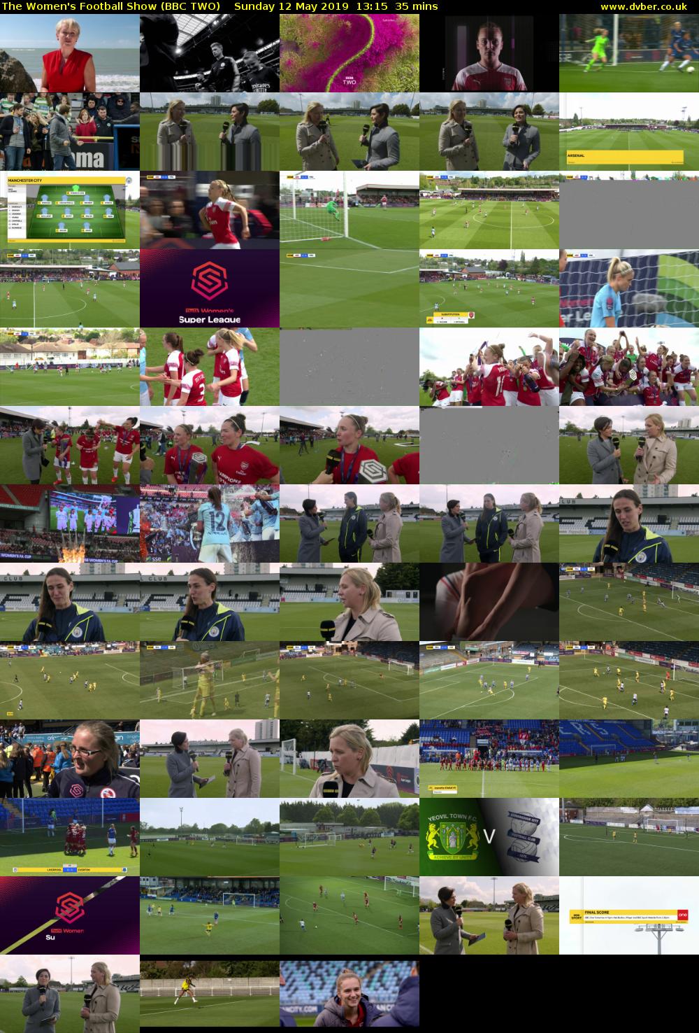 The Women's Football Show (BBC TWO) Sunday 12 May 2019 13:15 - 13:50