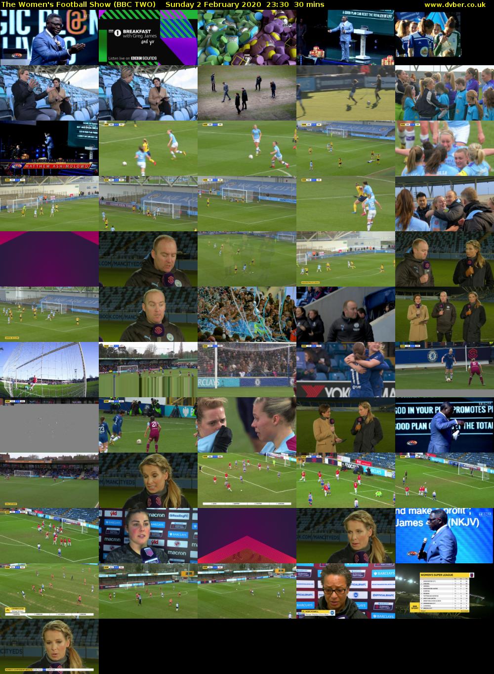 The Women's Football Show (BBC TWO) Sunday 2 February 2020 23:30 - 00:00