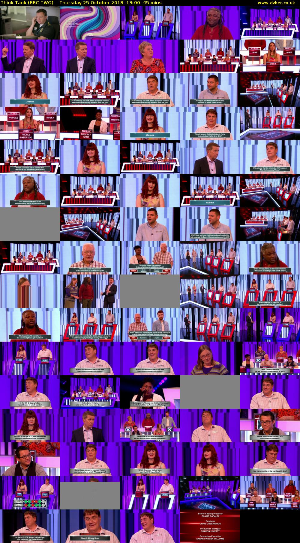 Think Tank (BBC TWO) Thursday 25 October 2018 13:00 - 13:45
